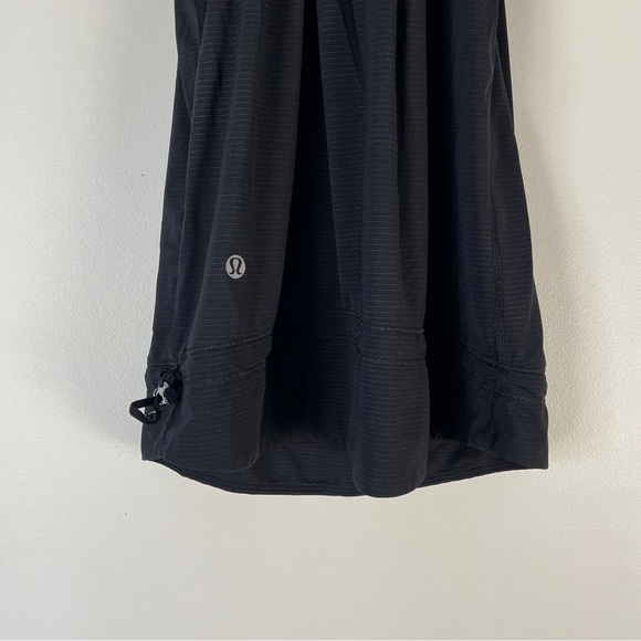 LULULEMON No Limits Tank 2 Black Racerback Top Drawstring Waist Built In Bra - Picture 8 of 11